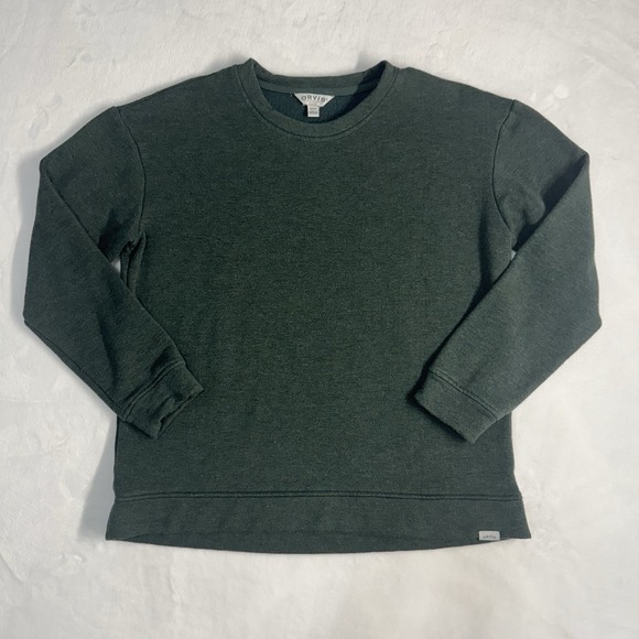 Orvis Women's Soft Cozy Crew Neck Long Sleeve Size Small Green Style 1529686 - Picture 1 of 10